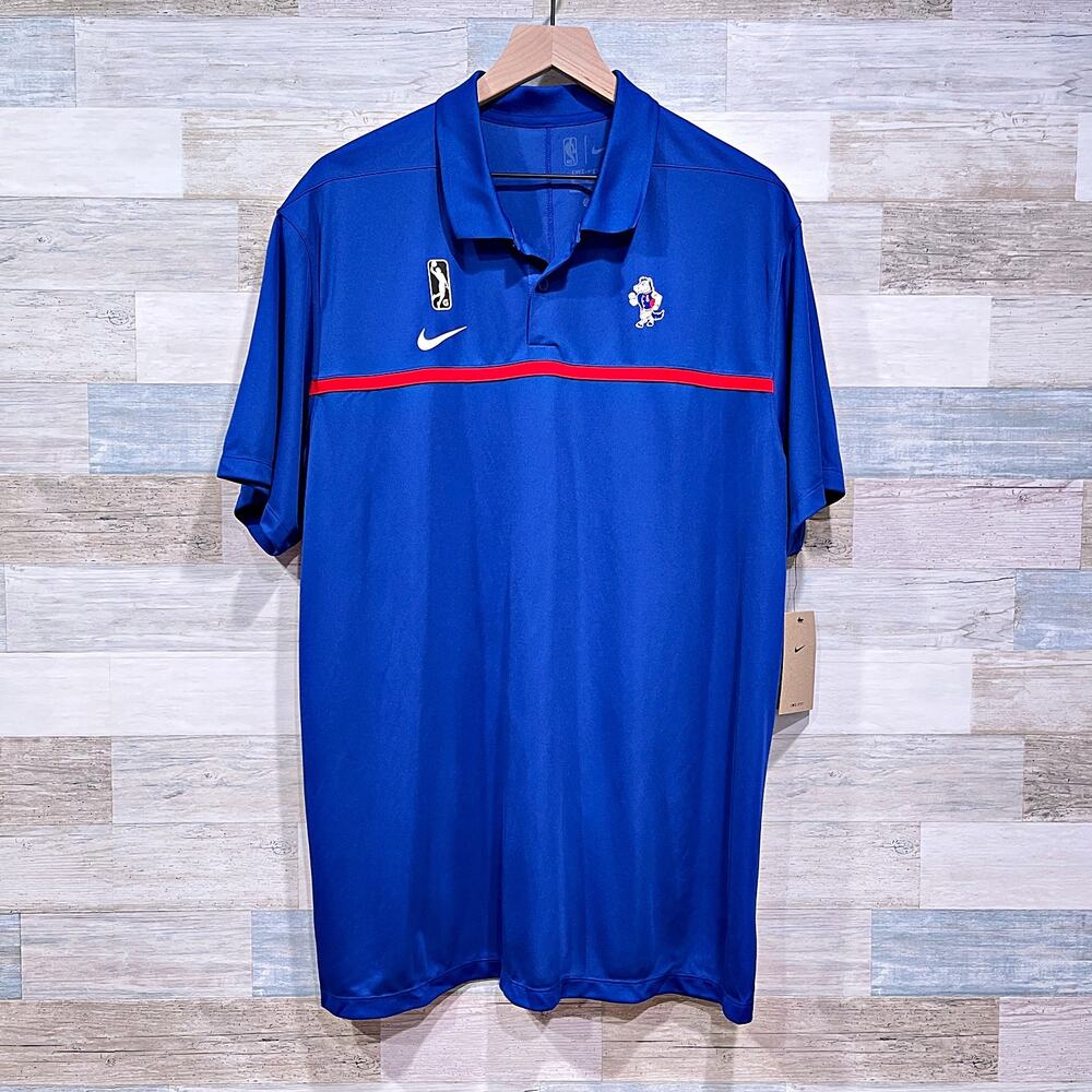 Delaware Blue Coats NBA G League Nike Golf Dri Fit Polo Shirt Blue Mens XL
